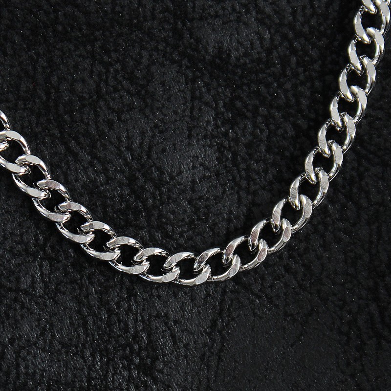 316L Çelik Klasik Zincir Model Gümüş Renk Erkek Kolye