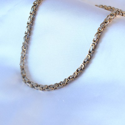 316L Çelik Mix Renk Kral Zincir Model Erkek Kolye