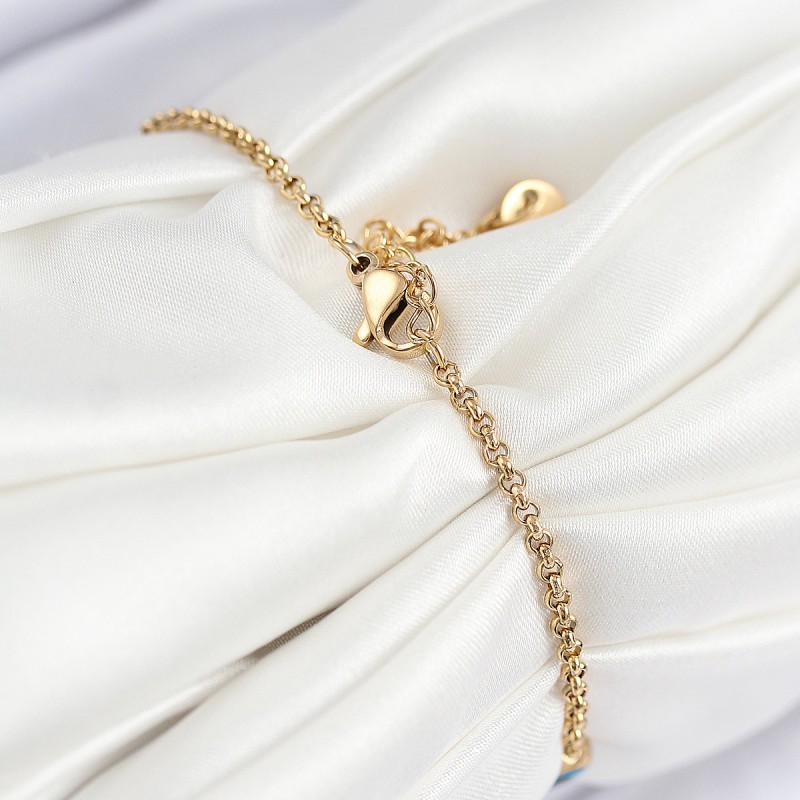 316L Çelik Nazar Boncuğu Model Gold Renk Kadın Bileklik