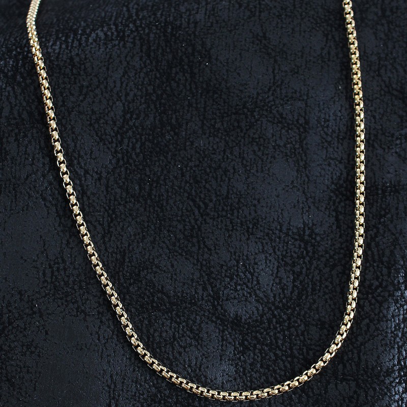 316L Çelik Örme Zincir Model Gold Renk Erkek Kolye