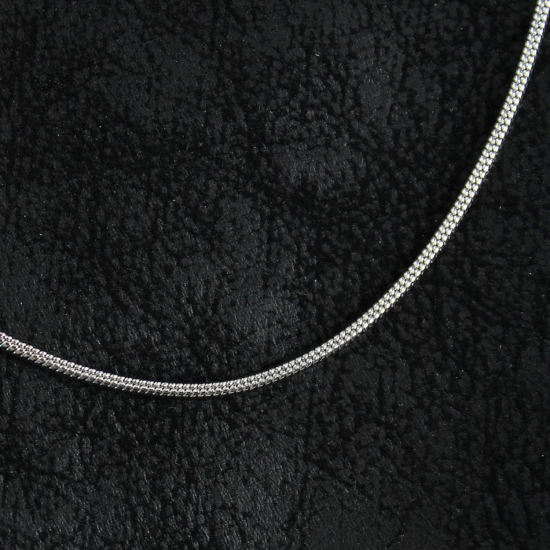 316L Çelik Örme Zincir Model Gümüş Renk Erkek Kolye