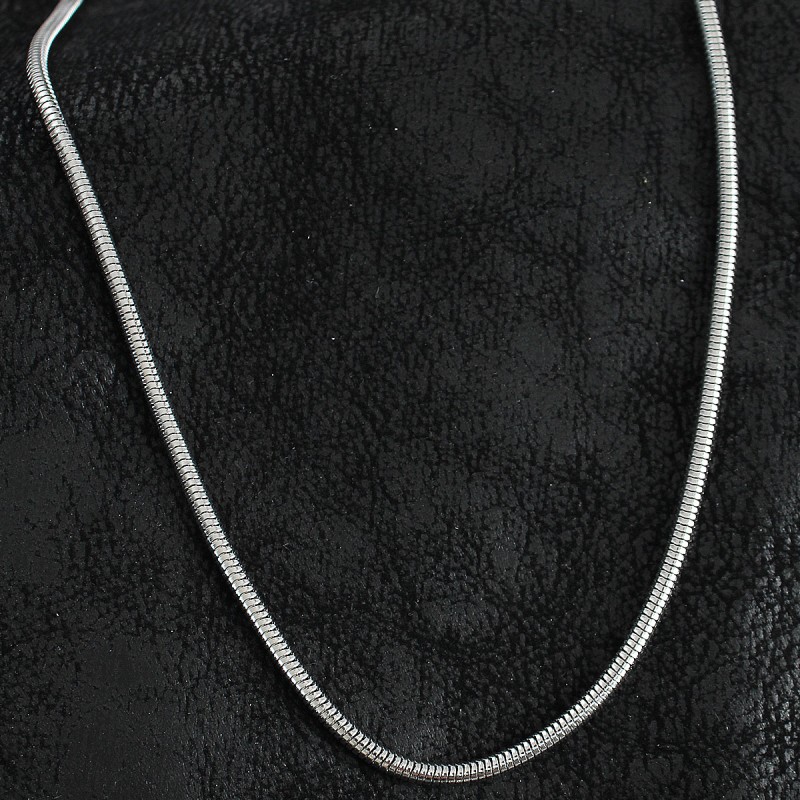 316L Çelik Oval İtalyan Zincir Model Gümüş Renk Erkek Kolye