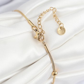 316L Çelik Topcuk Model Gold Renk Kadın Bileklik