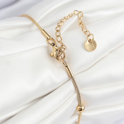 316L Çelik Topcuk Model Gold Renk Kadın Bileklik