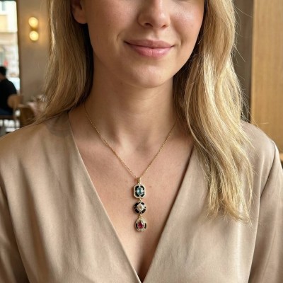 316L Çelik Vintage Model Kadın Kolye