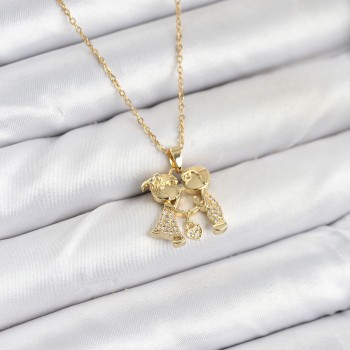 316L Çelik Zincir Gold Renk Erkek Kız Model Kadın Kolye