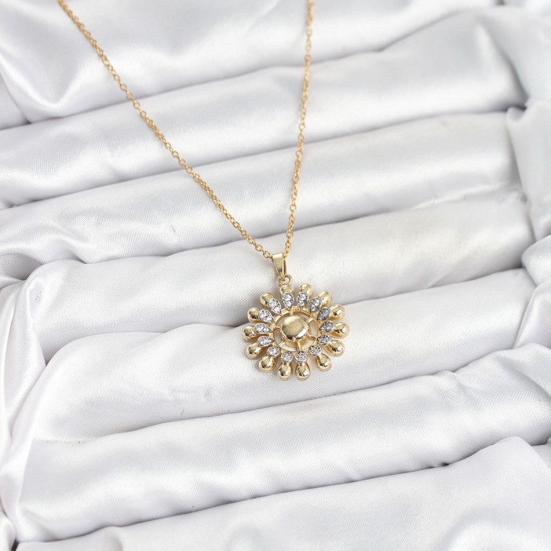 316L Çelik Zincir Gold Renk Güneş Model Kadın Kolye