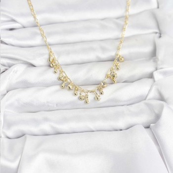 316L Çelik Zincir Gold Renk Kadın Kolye