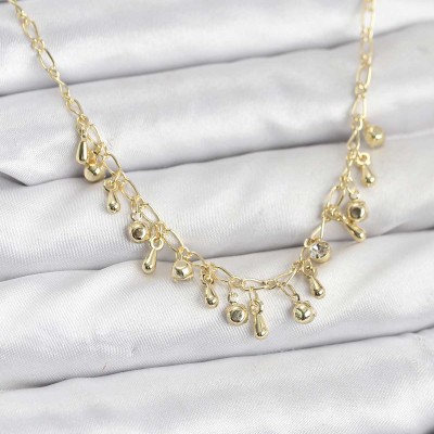 316L Çelik Zincir Gold Renk Kadın Kolye