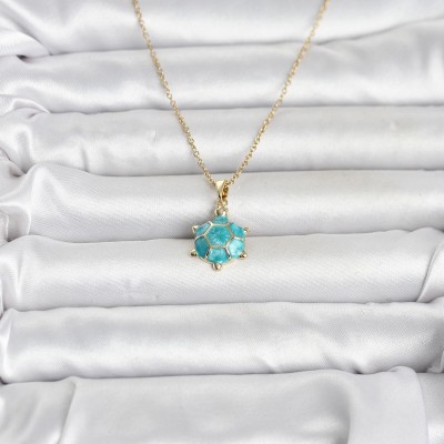 316L Çelik Zincir Gold Renk Kaplumbağa Model Kadın Kolye