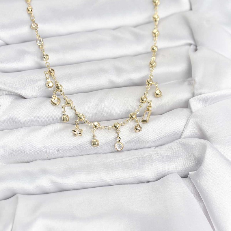 316L Çelik Zincir Gold Renk Kolye