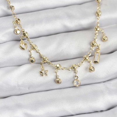 316L Çelik Zincir Gold Renk Kolye