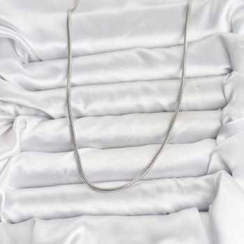 316L Çelik Zincir Gümüş Renk 60 cm Yılan Zincir Kadın Kolye