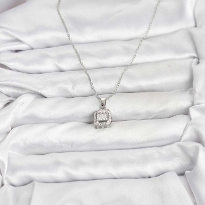 316L Çelik Zincir Gümüş Renk Baget Model Kadın Kolye