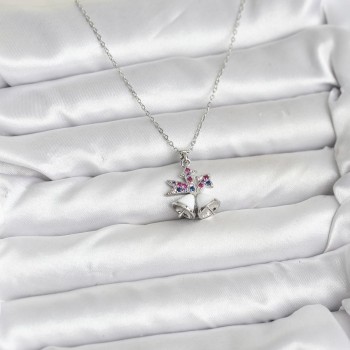 316L Çelik Zincir Gümüş Renk Chirtsmas Bell Model Yılbaşı Temalı Kadın Kolye