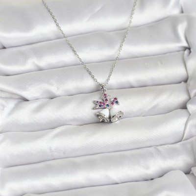 316L Çelik Zincir Gümüş Renk Chirtsmas Bell Model Yılbaşı Temalı Kadın Kolye