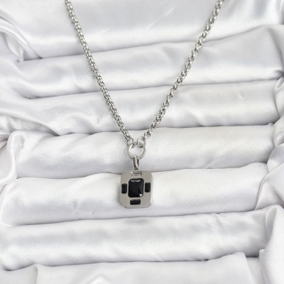 316L Çelik Zincir Gümüş Renk Vintage Model Kadın Kolye