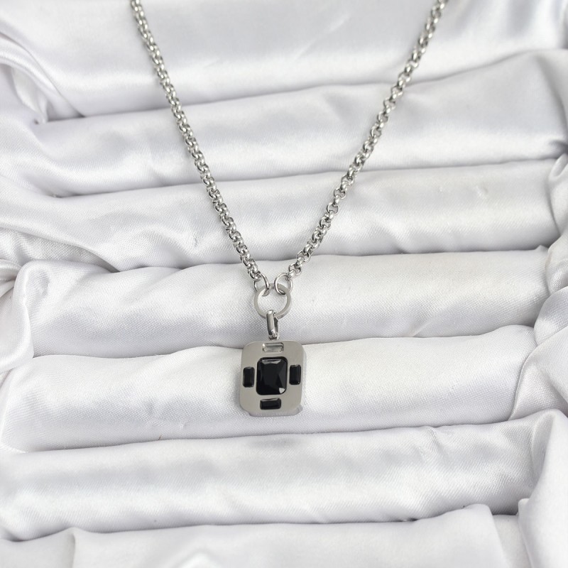 316L Çelik Zincir Gümüş Renk Vintage Model Kadın Kolye