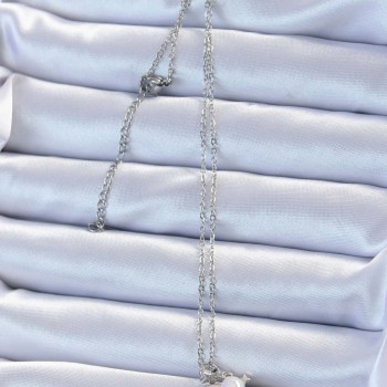 316L Çelik Zincir Gümüş Renk Zirkon Taşlı Gezegen Görünümlü Kalp Kolye