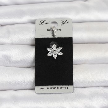 316L Cerrahi Çelik Lotus Model Göbek Piercing