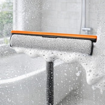 360 Derece Oynar Çift Başlıklı Çekçek Cam Temizleme Aparatı 