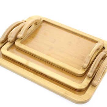 3'lü Bambu Tepsi Model 3 