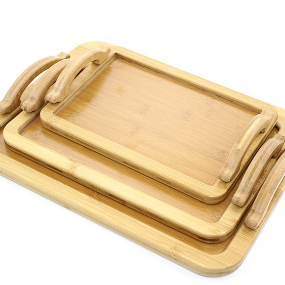 3'lü Bambu Tepsi Model 3 