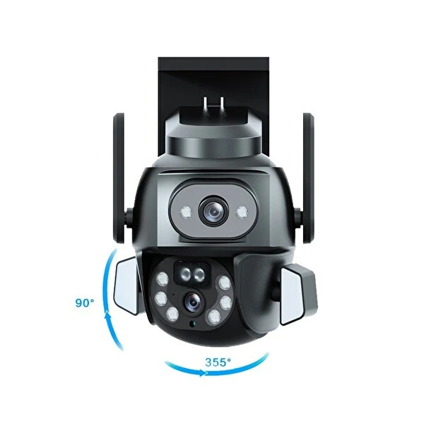 3MP + 3MP Wi-Fi IP TF Kart Girişli Optik Zoom Kamera 