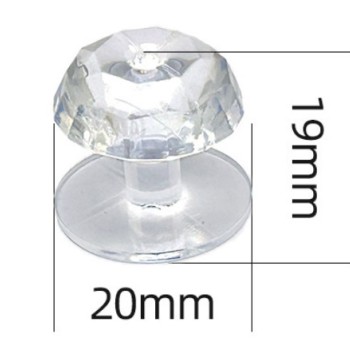 4 Adet Kristal Tasarımlı Çok Amaçlı Yapışkanlı Tutacak Buton 