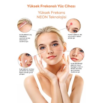 4 Başlıklı Yüksek Frekanslı Cilt Bakım Analiz Cihazı 