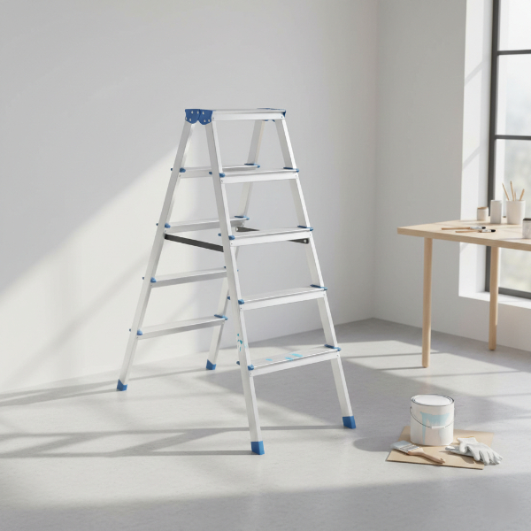 5+5 Çift Basamaklı Alüminyum Metal Merdiven