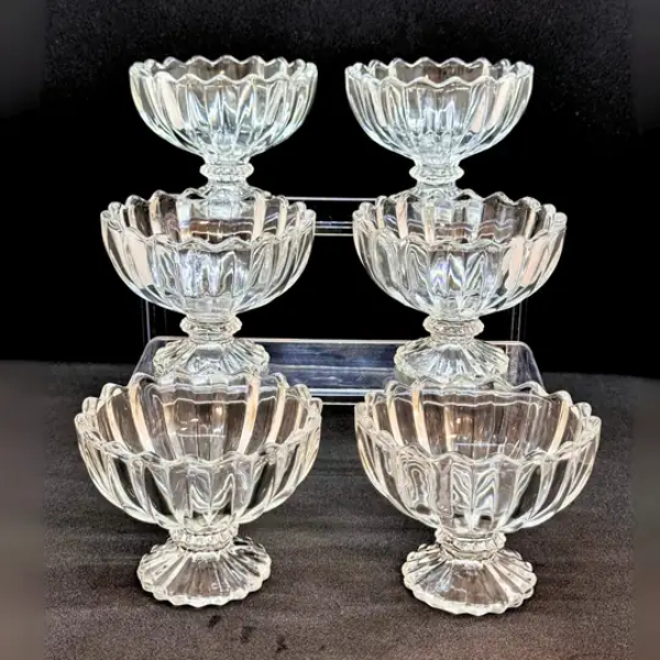 6'lı Kristal Çerezlik Seti 