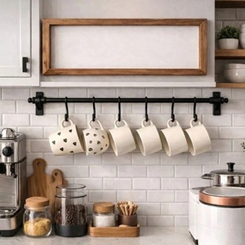 8 Kancalı Yapışkanlı Askı Aparatı