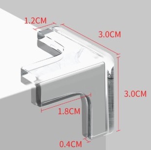 8'li Set Silikon Şeffaf Masa Kenarı Koruma Aparatı