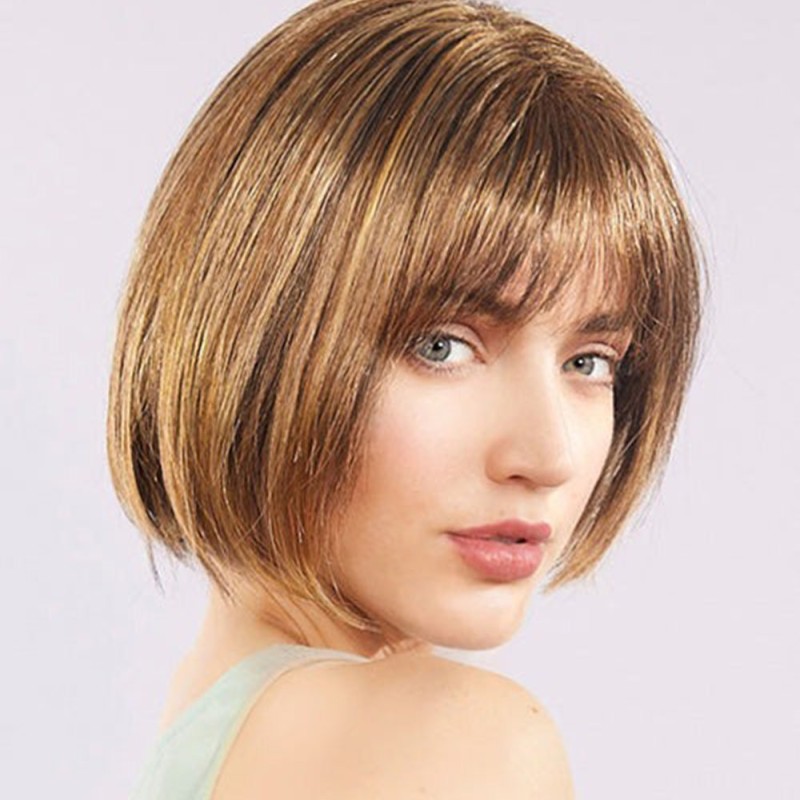 Açık Kahverengi Küt Parti Peruk 