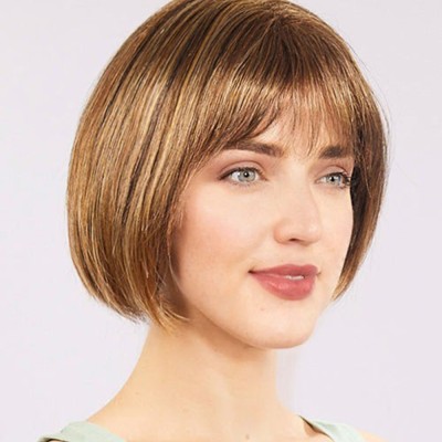 Açık Kahverengi Küt Parti Peruk 