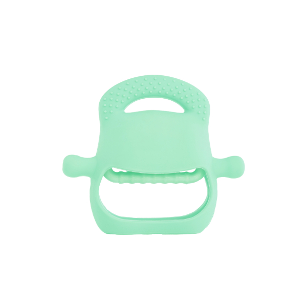 Açık Yeşil Bebek Silikon Diş Kaşıyıcı   