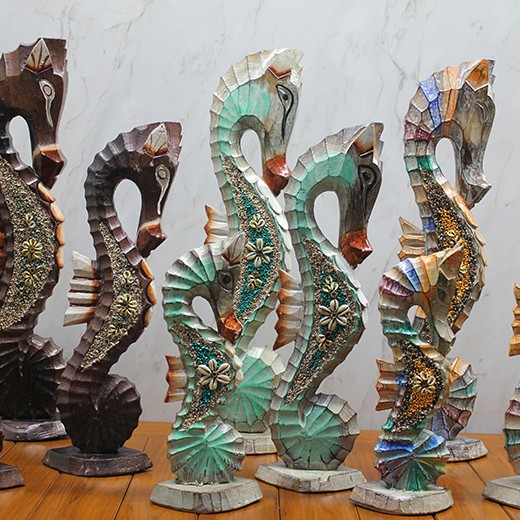 Ahşap 3'lü Denizatı Kumlu 