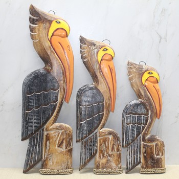 Ahşap 3'lü Pelikan Seti