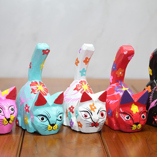 Ahşap 5'li Kedi Seti Model 4