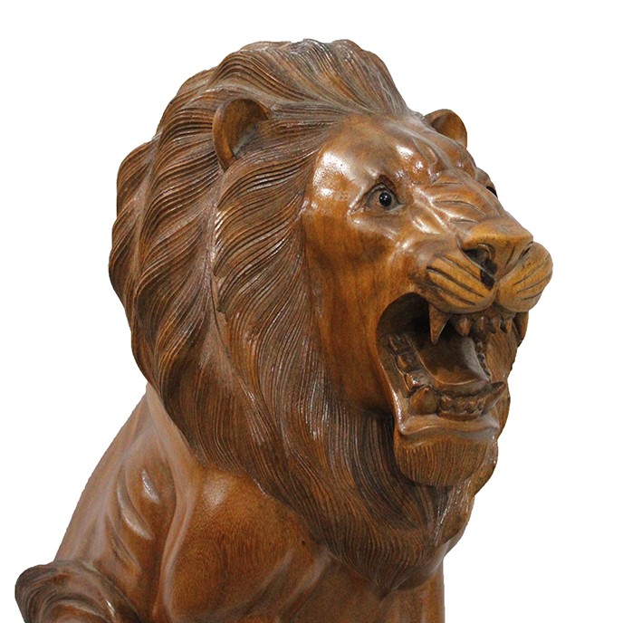 Ahşap Aslan Figürü 50 cm 