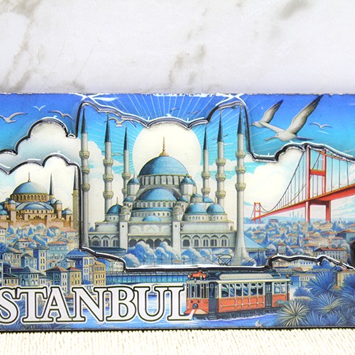 Ahşap İstanbul Temalı Magnet - Model 12