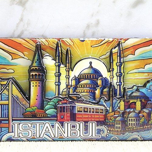 Ahşap İstanbul Temalı Magnet - Model 7