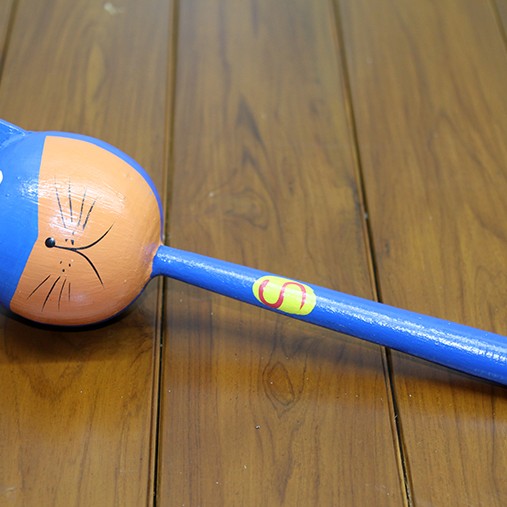 Ahşap Kedili Marakas Tekli Model 2