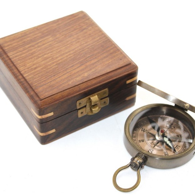 Ahşap Kutulu Pusula Model 6