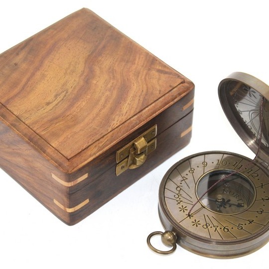 Ahşap Kutulu Pusula Model 8 