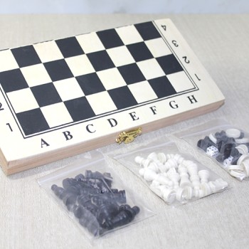 Ahşap Kutulu Satranç Tavla Seti Model 4 