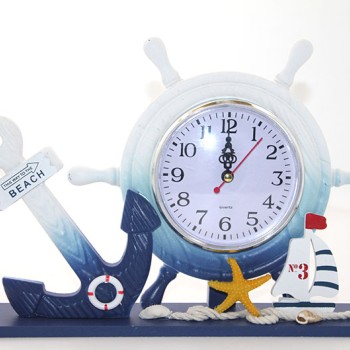 Ahşap Marin Dümenli Saat Model 1 