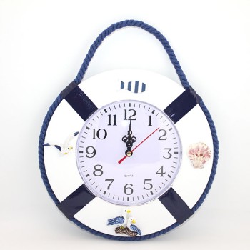 Ahşap Marin Duvara Asmalı Saat 