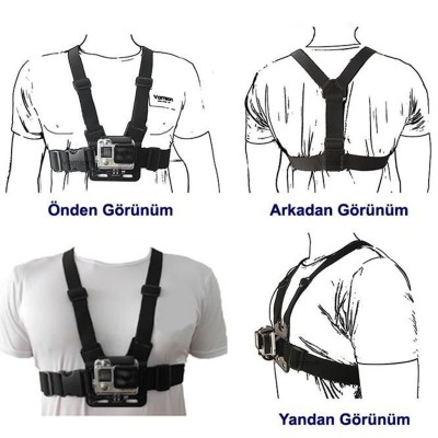 Aksiyon Kamerası Göğüse Sabitleme Kemeri